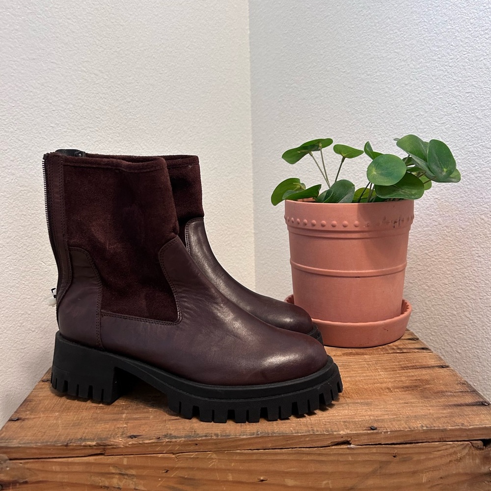 NWT LAMICA Brown Genuine Leather Boots